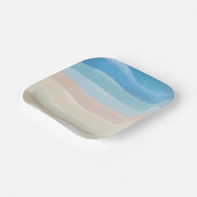 Coastal Shoreline Salty Waves  Paper Plate (Angled)