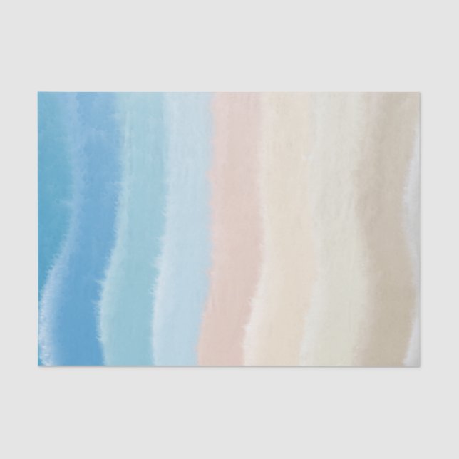 Coastal Shoreline Salty Waves  Tissue Paper (Front)