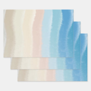 Coastal Shoreline Salty Waves  Wrapping Paper Sheet