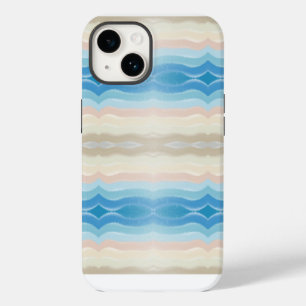 Coastal Shoreline Salty Wavy Repeat Pattern iPhone 14 Case