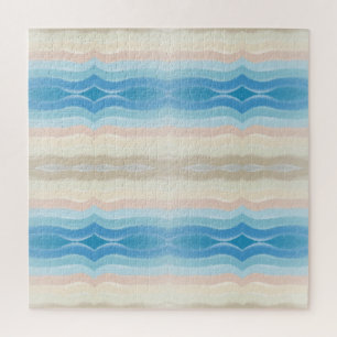 Coastal Shoreline Salty Wavy Repeat Pattern  Jigsaw Puzzle