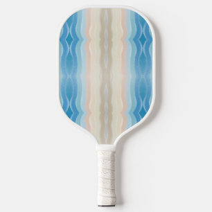 Coastal Shoreline Salty Wavy Repeat Pattern Pickleball Paddle
