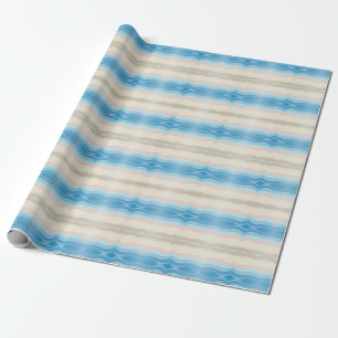 Coastal Shoreline Salty Wavy Repeat Pattern  Wrapping Paper