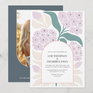 Coastal Spring Floral Modern Spring Wedding Invitation