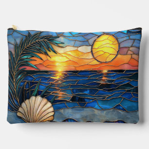 Coastal Stained Glass Zipper Pouch