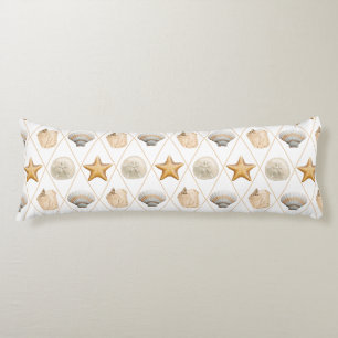 Coastal Starfish and Seashells Body Cushion