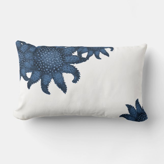 Coastal Starfish Design Lumbar Cushion (Front)