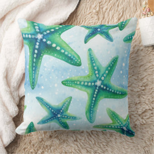 Coastal Starfish Pattern Cushion