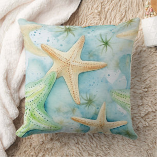 Coastal Starfish Pattern Cushion