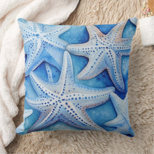 Coastal Starfish Pattern Cushion