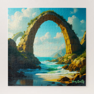 Coastal Stone Arch Ocean Landscape Jigsaw Puzzle