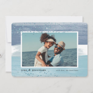 Coastal Stripe Holiday Photo Card