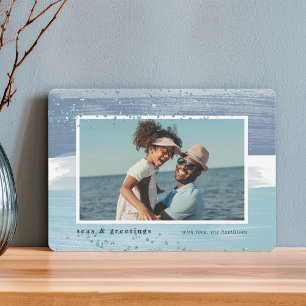 Coastal Stripe Holiday Photo Card