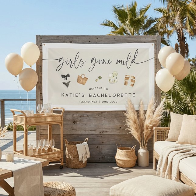 Coastal Summer "Girls Gone Mild" Bachelorette Banner (Creator Uploaded)