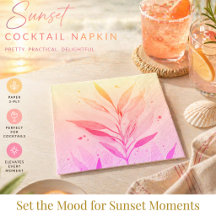 Coastal Sunset Napkins Coastal Party Decor