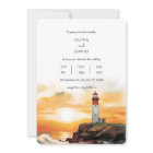 Coastal Sunset Waves Lighthouse Beach Wedding