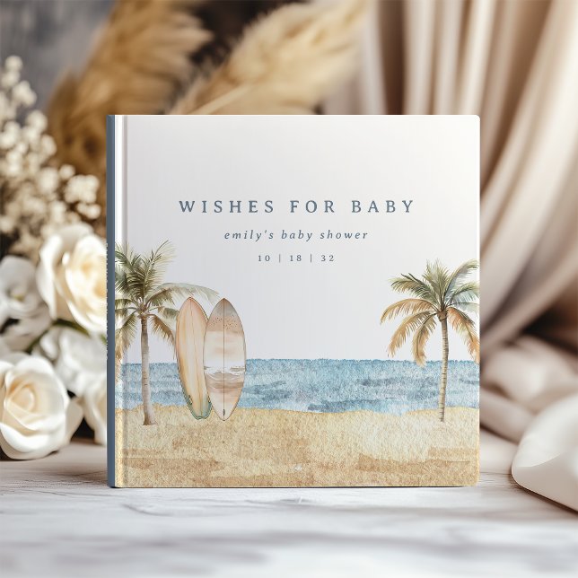 Coastal Surf Baby Shower Guest Book (Creator Uploaded)