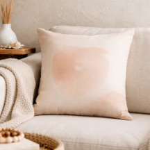 Coastal Taupe Wash Throw Pillow