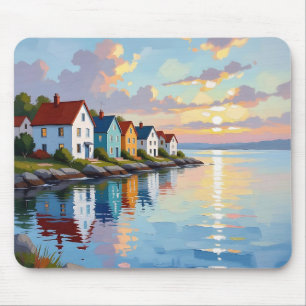 Coastal Themed Beach Homes on the Bay Mouse Pad