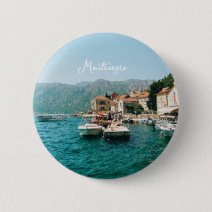 Coastal town of Perast, Montenegro 6 Cm Round Badge
