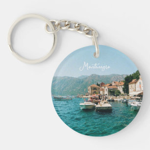 Coastal town of Perast, Montenegro Key Ring