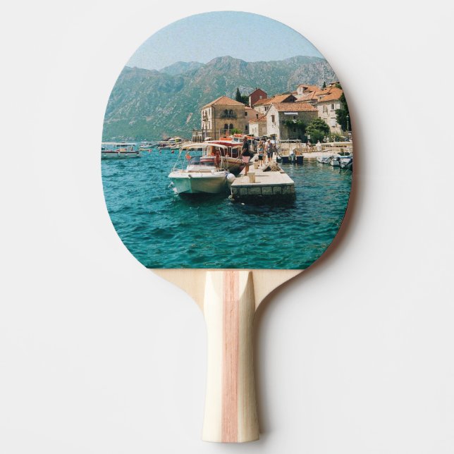 Coastal town of Perast,  Montenegro  Ping Pong Paddle (Front)