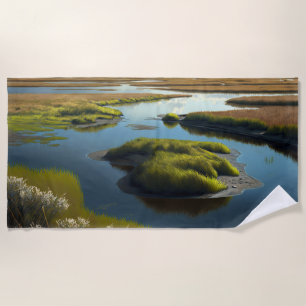 Coastal Tranquility Beach Towel