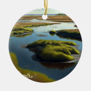 Coastal Tranquility Ceramic Ornament