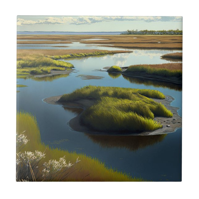 Coastal Tranquility Ceramic Tile (Front)