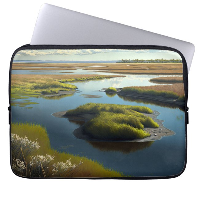 Coastal Tranquility Laptop Sleeve (Front)
