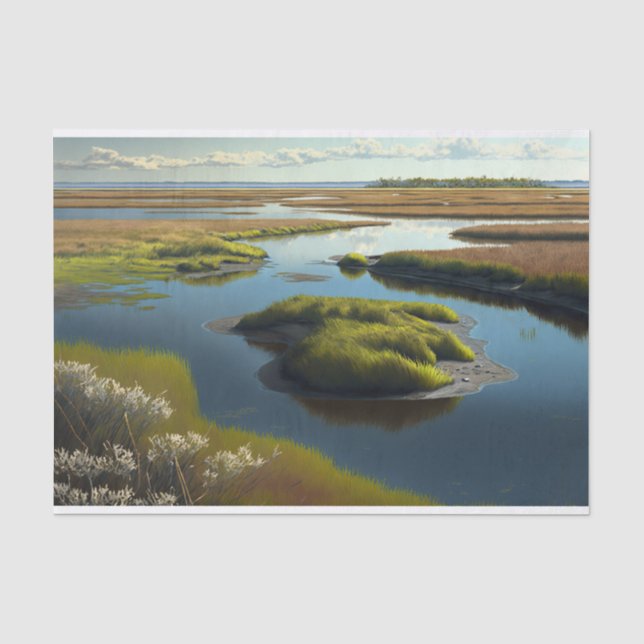 Coastal Tranquility Tissue Paper (Front)