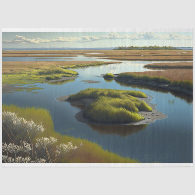 Coastal Tranquility Tissue Paper (Front)