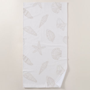 Coastal Treasure Almond Milk Beach Towel