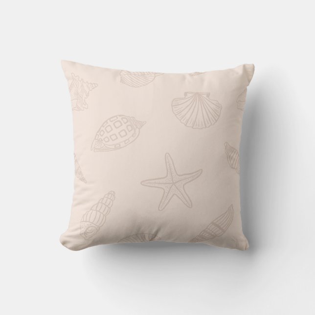 Coastal Treasures Shell Pink Cushion (Front)