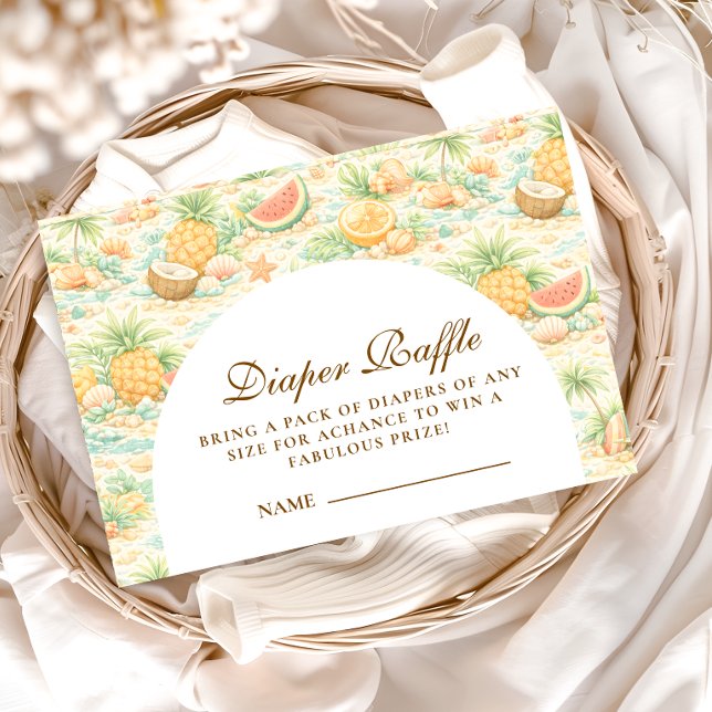 Coastal Tropical Fruits Diapper Raffle Enclosure Card (Creator Uploaded)