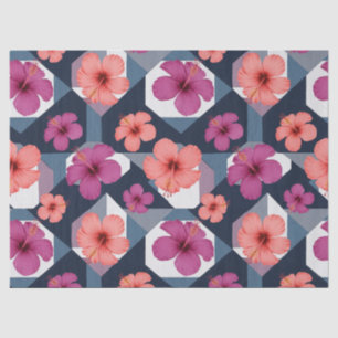 Coastal Tropical Hibiscus Pattern (8) Tissue Paper