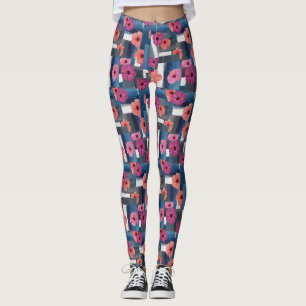 Coastal Tropical Hibiscus Pattern (9) Leggings