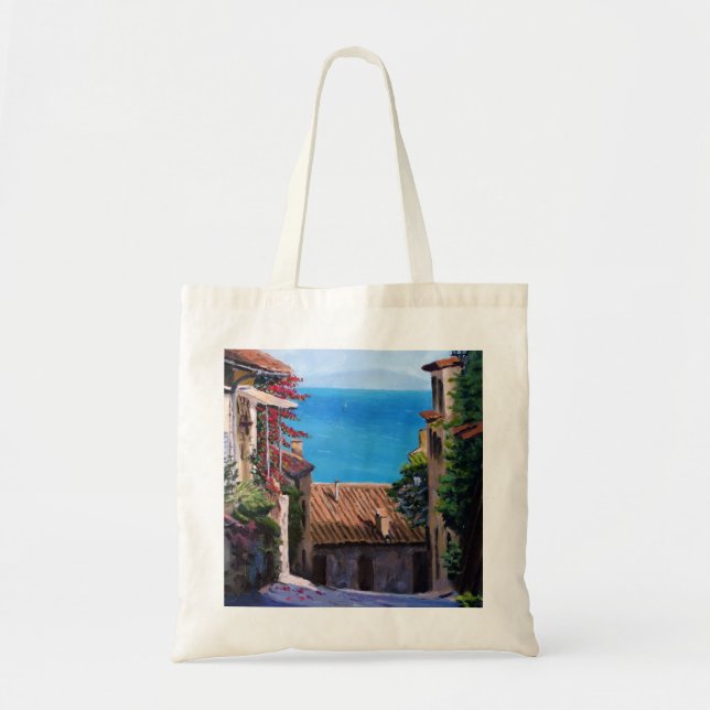 Coastal Tuscany Street View Tote Bag (Front)