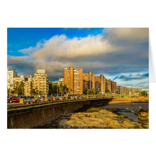 Coastal Urban Scene, Montevideo, Uruguay Card