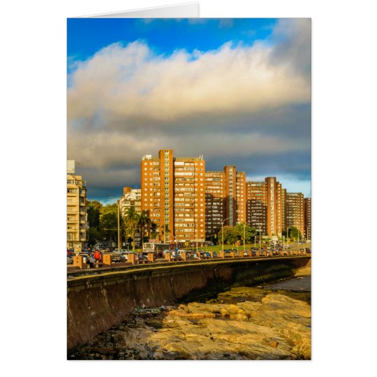 Coastal Urban Scene, Montevideo, Uruguay Card