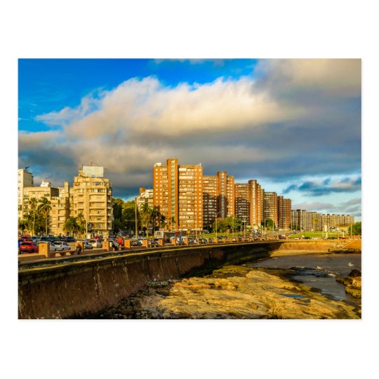 Coastal Urban Scene, Montevideo, Uruguay Postcard
