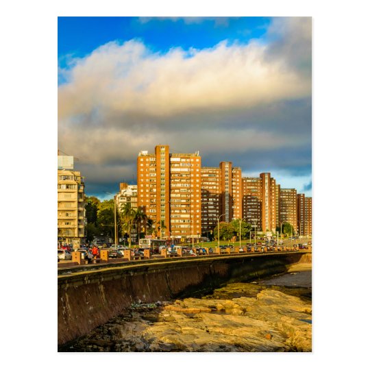 Coastal Urban Scene, Montevideo, Uruguay Postcard