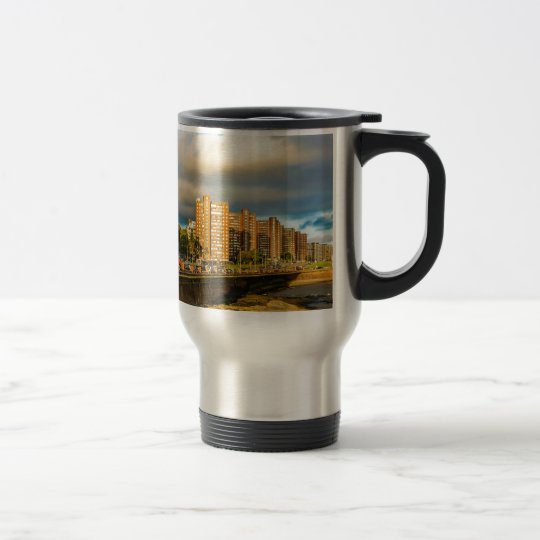 Coastal Urban Scene, Montevideo, Uruguay Travel Mug