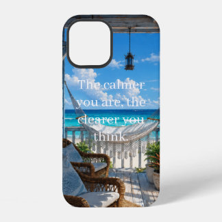 Coastal Veranda with Hammock and Turquoise Sea iPhone 12 Case
