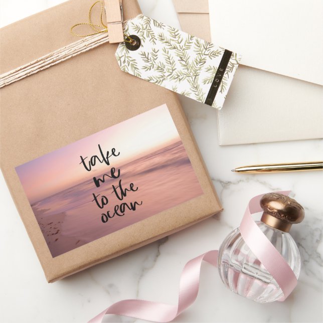 Coastal Vibes Rectangular Sticker (Gifting)