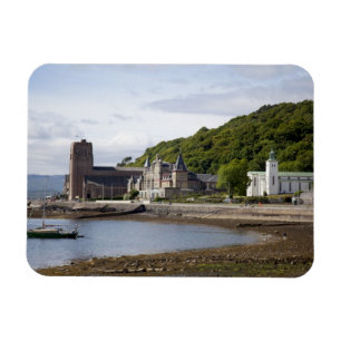 Coastal view with historic buildings, Oban, Magnet