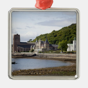 Coastal view with historic buildings, Oban, Metal Ornament