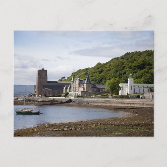 Coastal view with historic buildings, Oban, Postcard (Front)