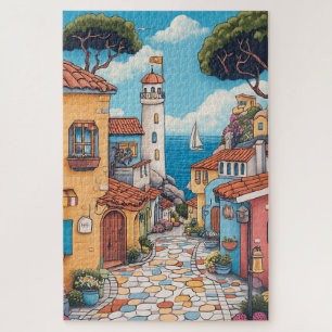 Coastal Village Charm Carmel California Jigsaw Puzzle