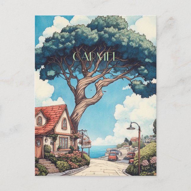 Coastal Village Charm Carmel California Postcard (Front)